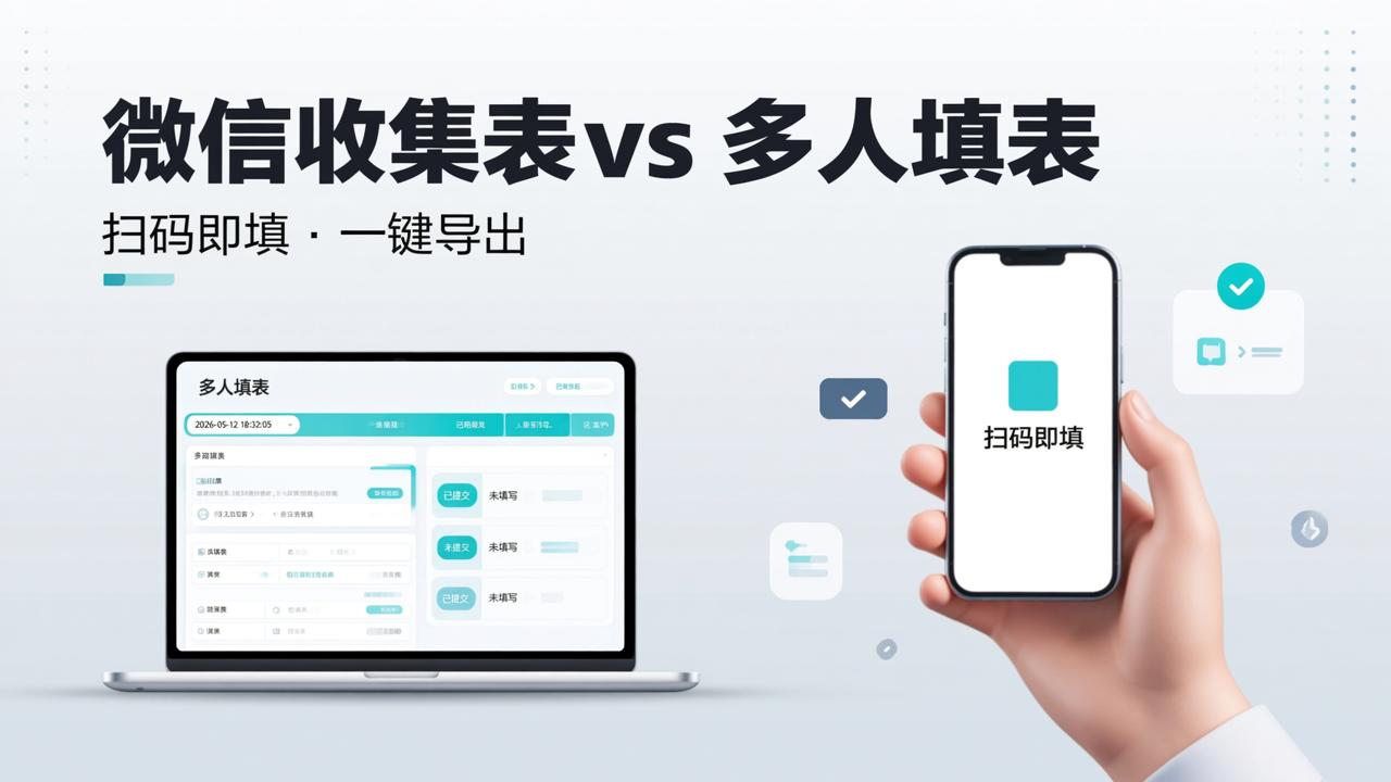 微信收集表 vs 多人填表，哪个更好用？扫码即填一键导出