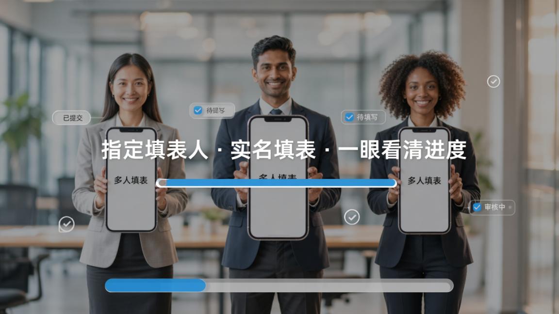 如何用多人填表设置指定填表人：多人填表，实名填表随时知道谁没填
