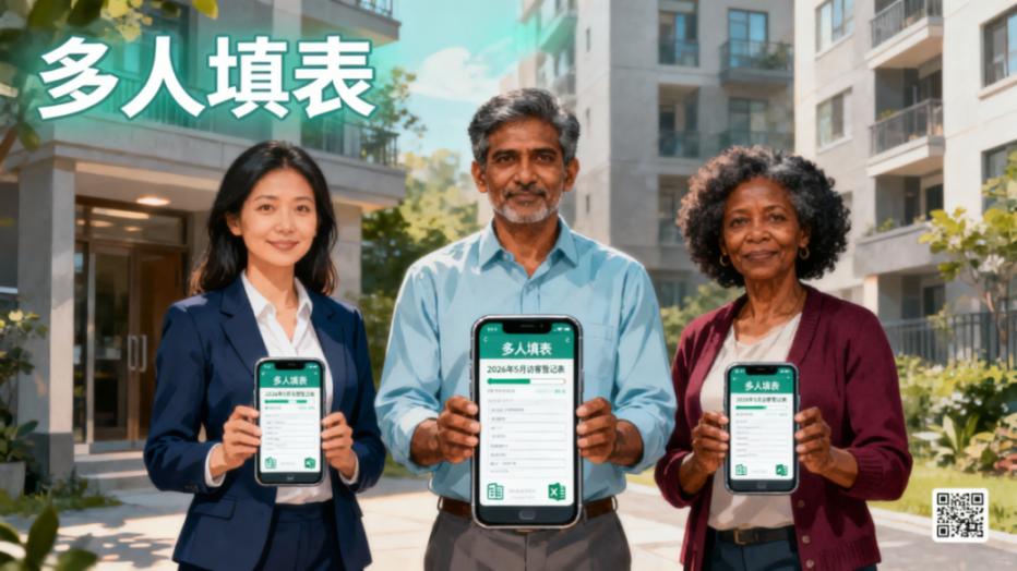 300户入户走访，纸表收回来还要录3天：多人填表，手机扫码现场填，收完直接导出Excel